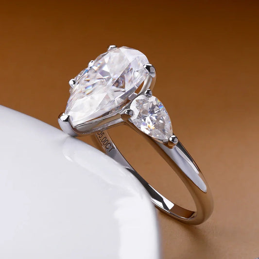 DANA Waterdrop Shape Full Moissanite Rings