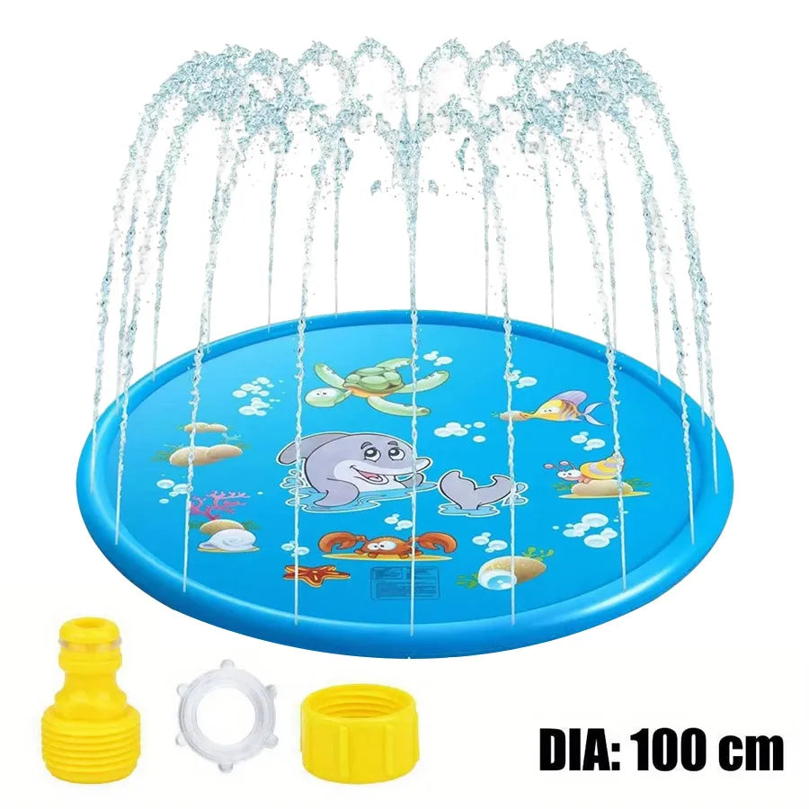 100cm Water Spray Pad Toy Ice Pad Water Sprinkler Summer Toy