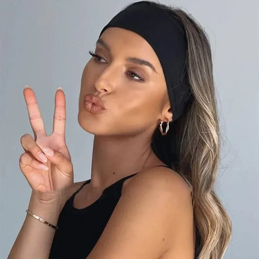 Headband Turban Solid Color Bands