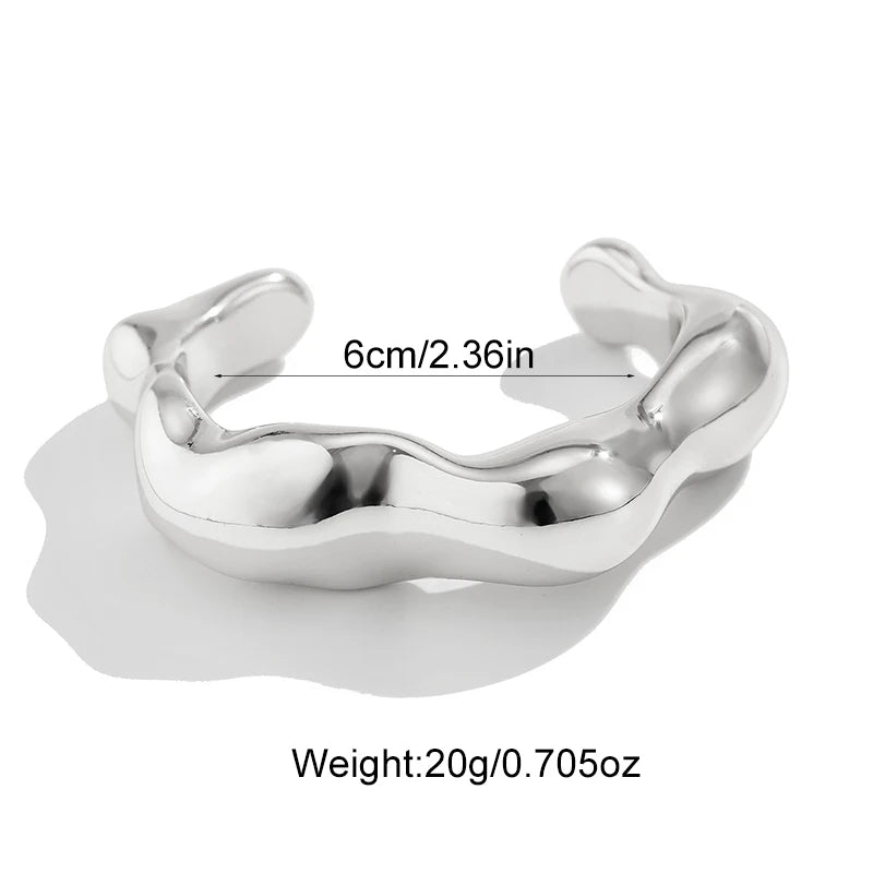 Exaggerated Hip Hop Rock Plastic Cuff Bracelet