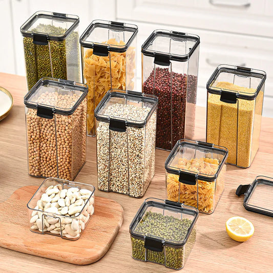 2/4PCS Sealed Jars Sets Stackable Grain Storage