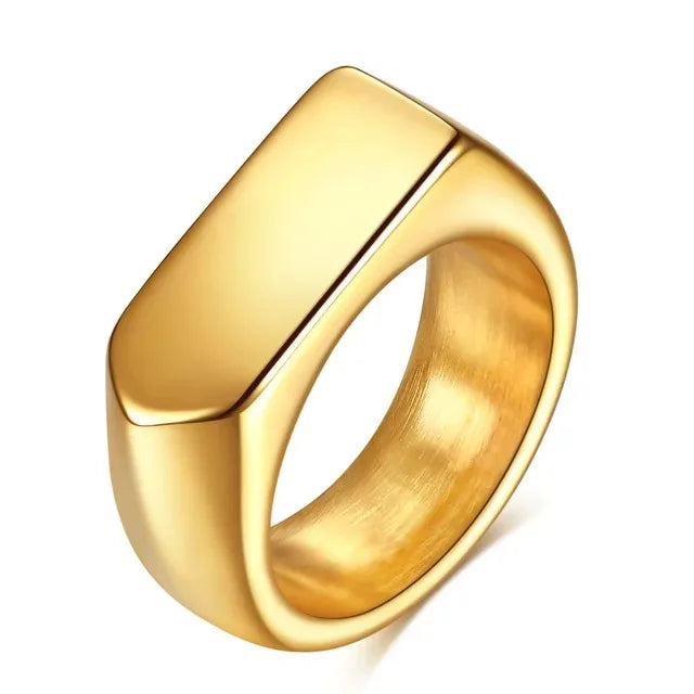 Customized Letter Pattern Logo Stainless Steel Rings