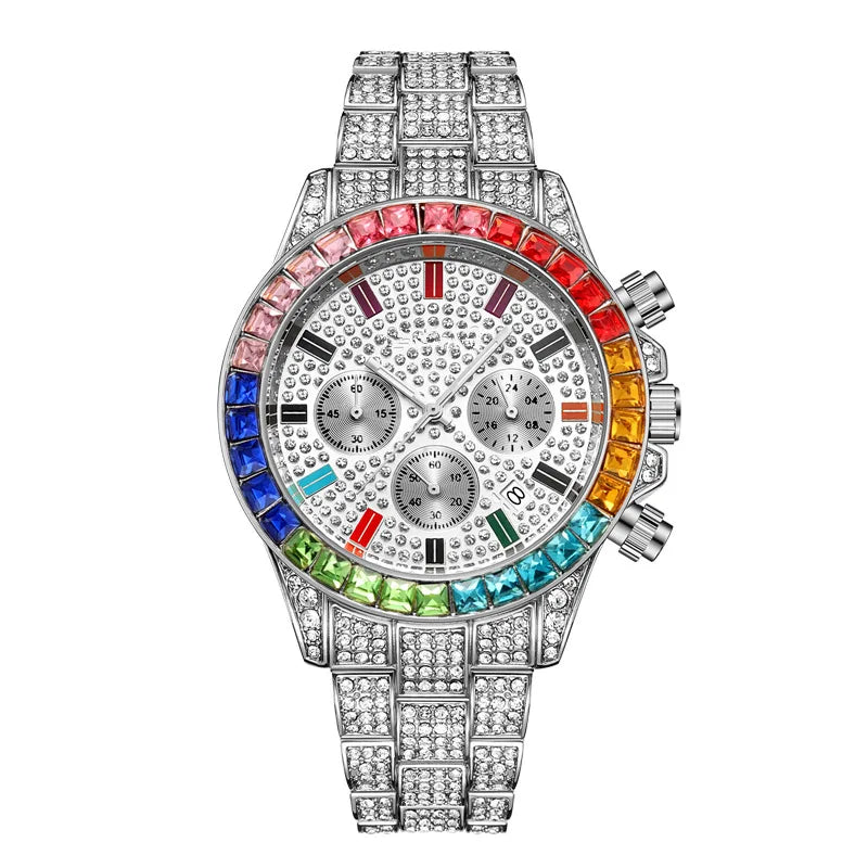 Hiphop Quartz Luxury Rhinestones Watch