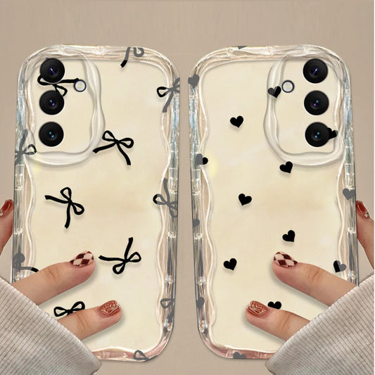 Black Bowknot Heart Case for Samsung Galaxy