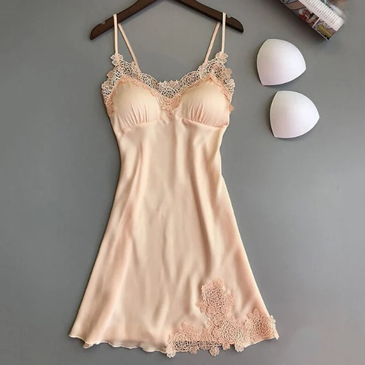 Sexy Silk Suspender Nightdress Pajamas