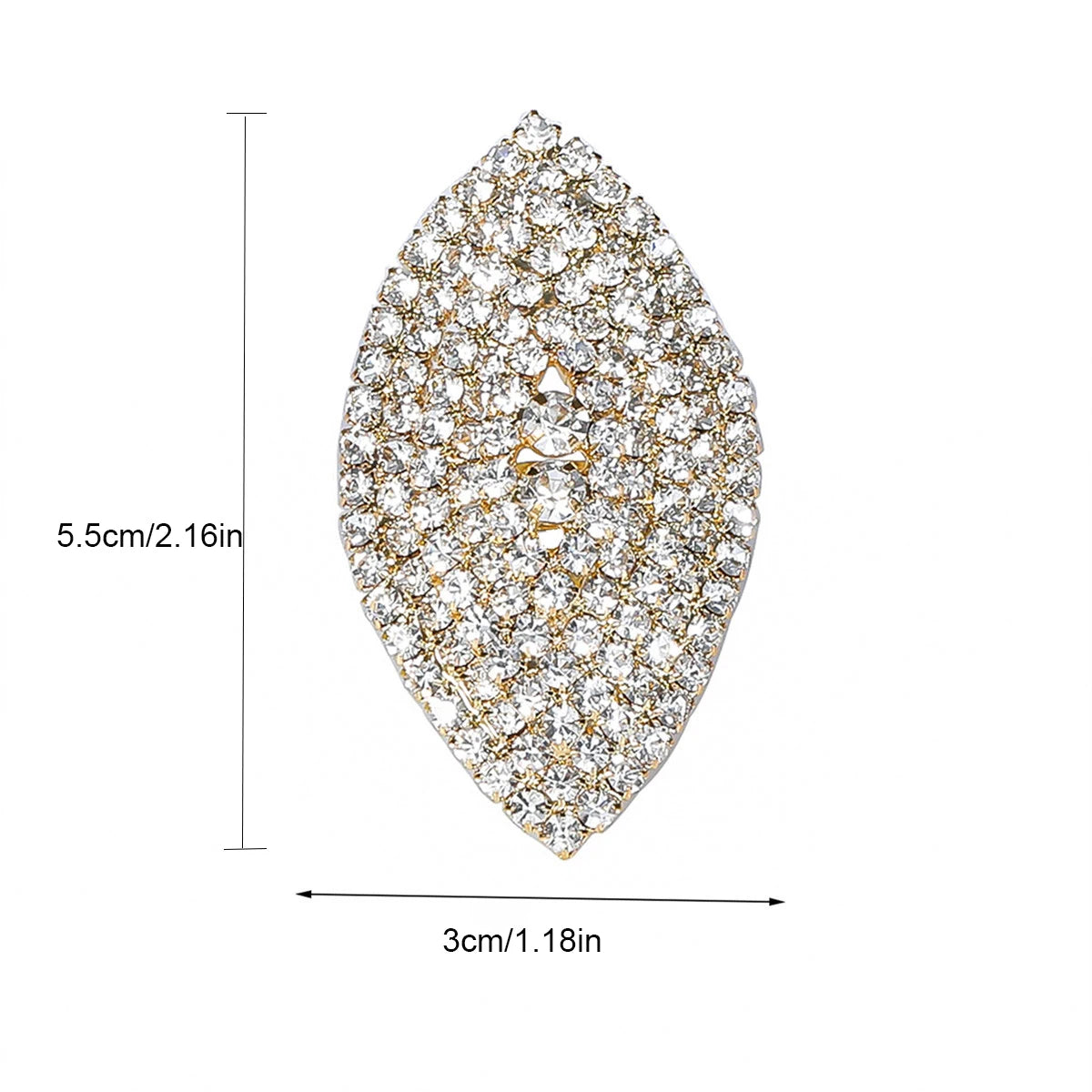 Sparkling Rhinestones Crystal Bridal Big Rings