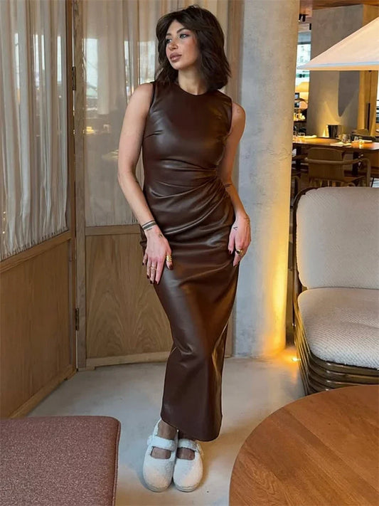 Sexy High Waist Sleeveless Slim Skinny Dress