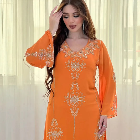Polyester Muslim Long Sleeve Long Abaya