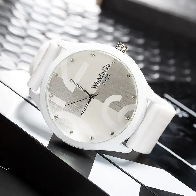 Big Number Quartz Silicone Sports Watches