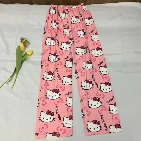 Hello Kitty thin loose casual pants cartoon Pyjamas