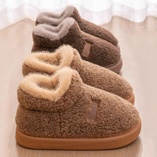 Platform Plush Winter Warm Fluffy Fuzzy Snow Indoor Boots