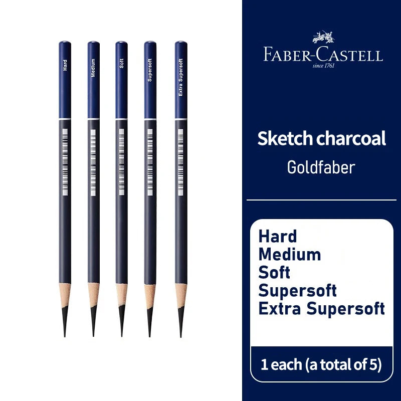 5/10PCS Faber Castell Goldfaber Charcoal Graphite Sketch Set