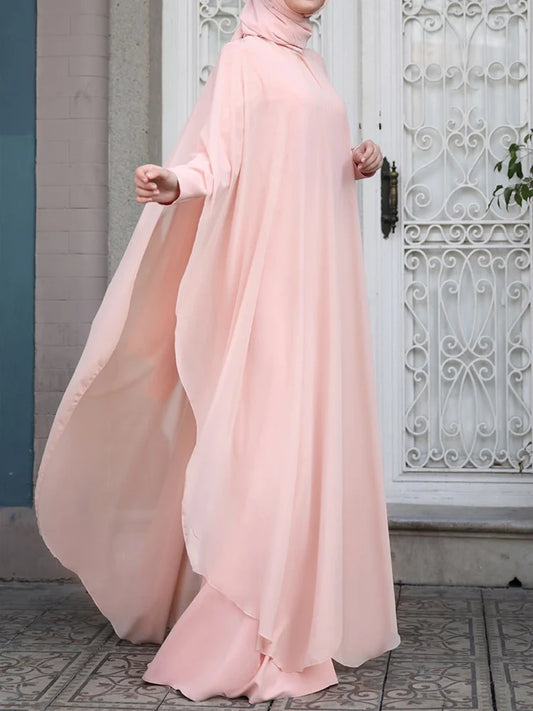 Chiffon Muslim Long Sleeve Abayas