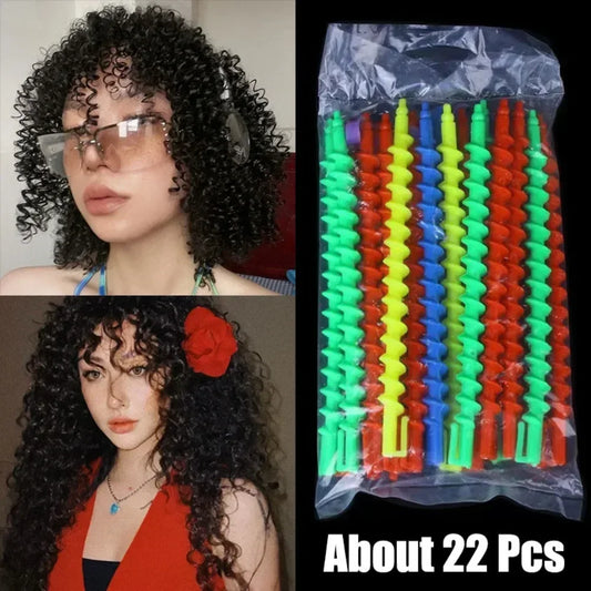 Plastic Spiral Perm Stick Heatless Hair Curler