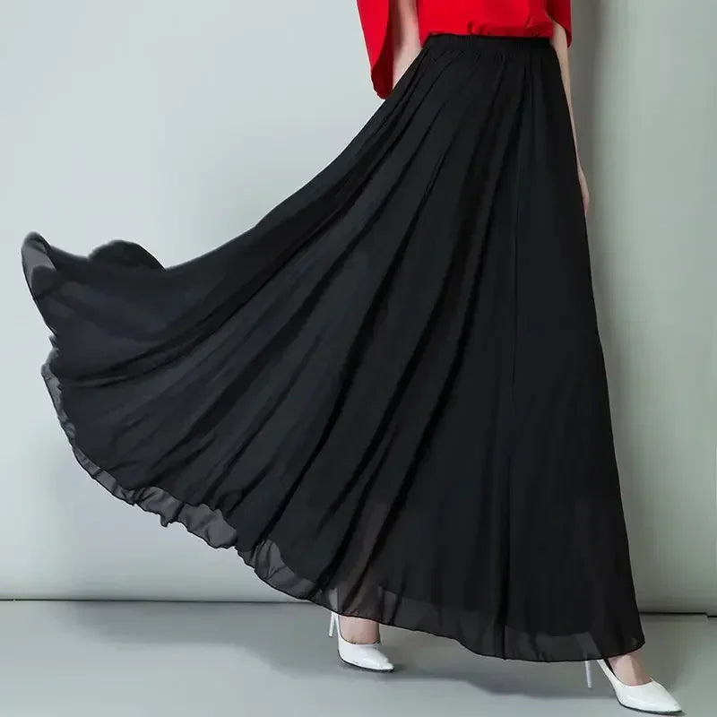 Chiffon Dance High Waist Long Skirts
