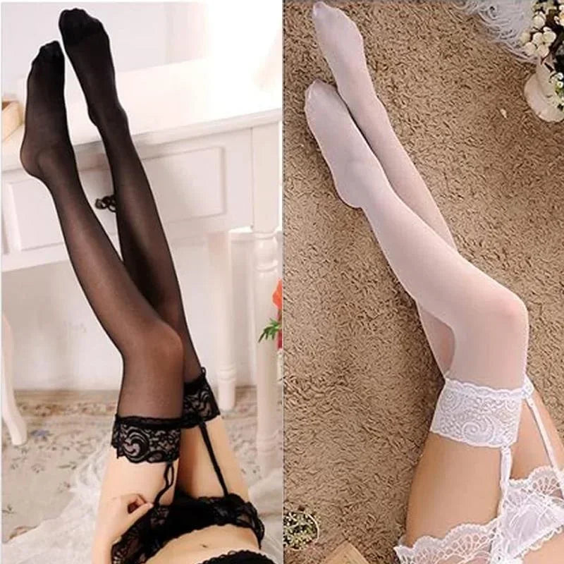 Garter Belt Mesh Lingerie Stockings Set