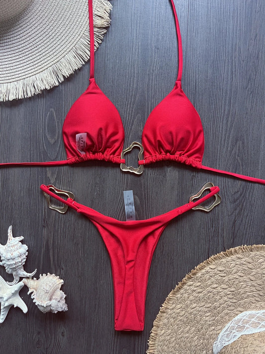 Sexy Halter Micro Swimsuit Bikinis Set