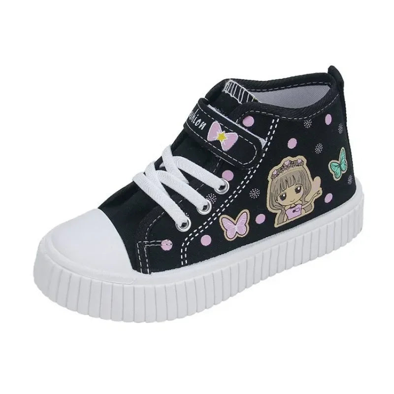 Cartoon Mid Anti Slip Canvas Sneakers