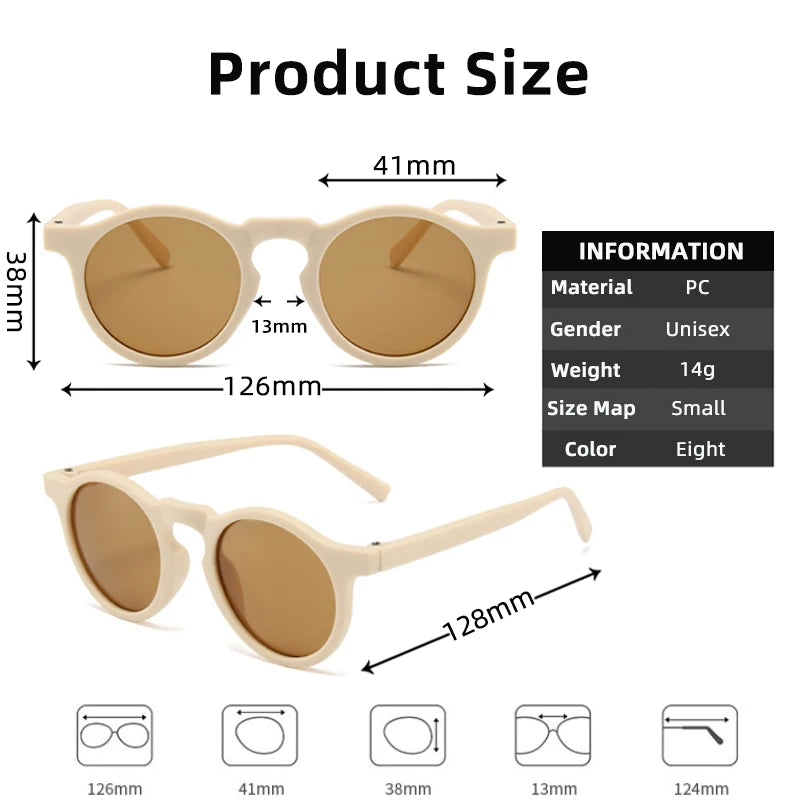 Frosted Round Outdoor Sun Protection Sunglasses