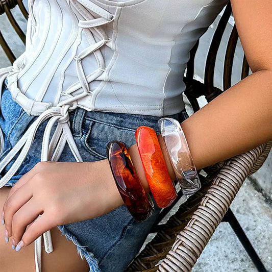 Brazalete ancho DANA Punk marrón café