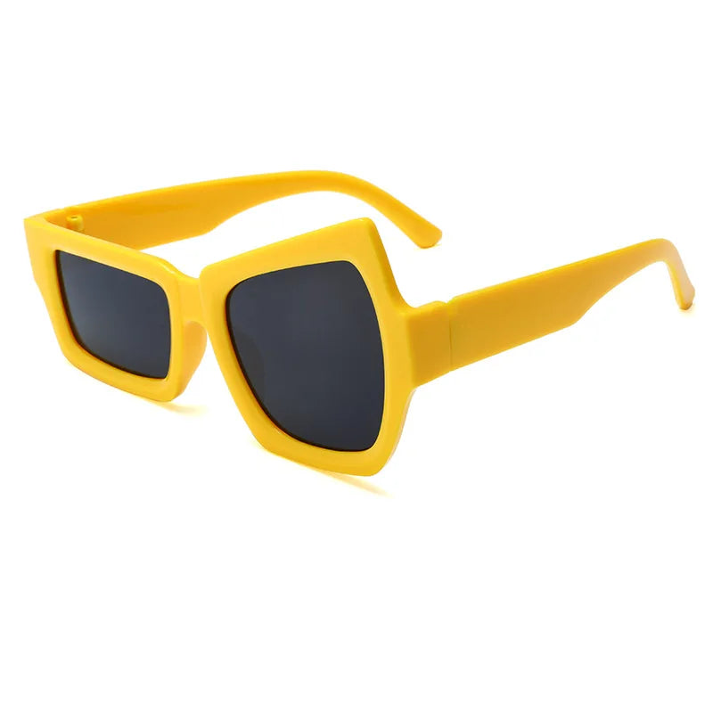 Eyebrow Polygon Vintage Square Sun Glasses