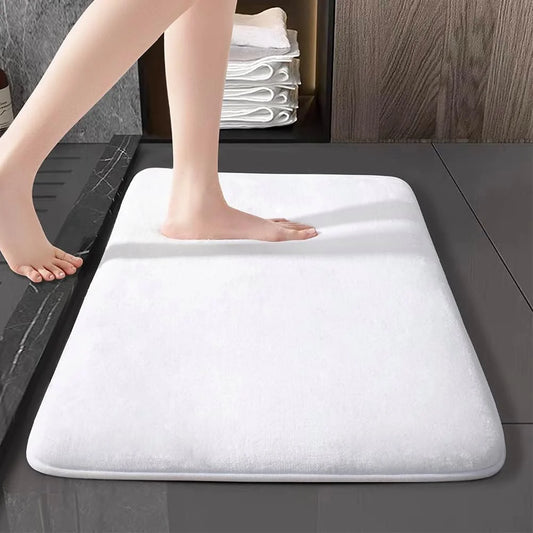 Super absorbent velvet bathroom floor mat