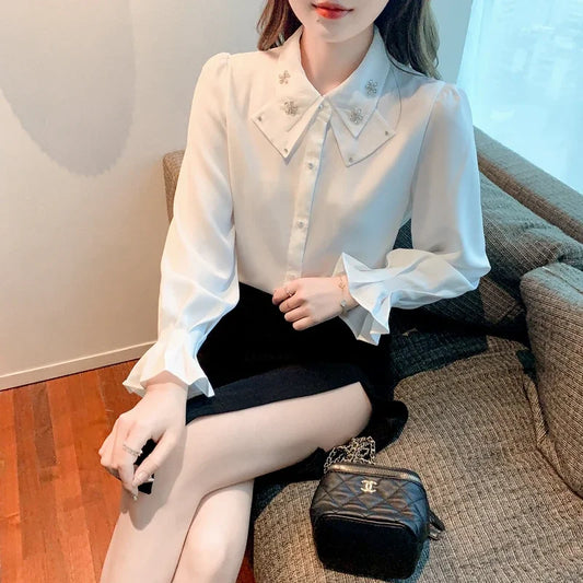 Chiffon Long Sleeve Blouses