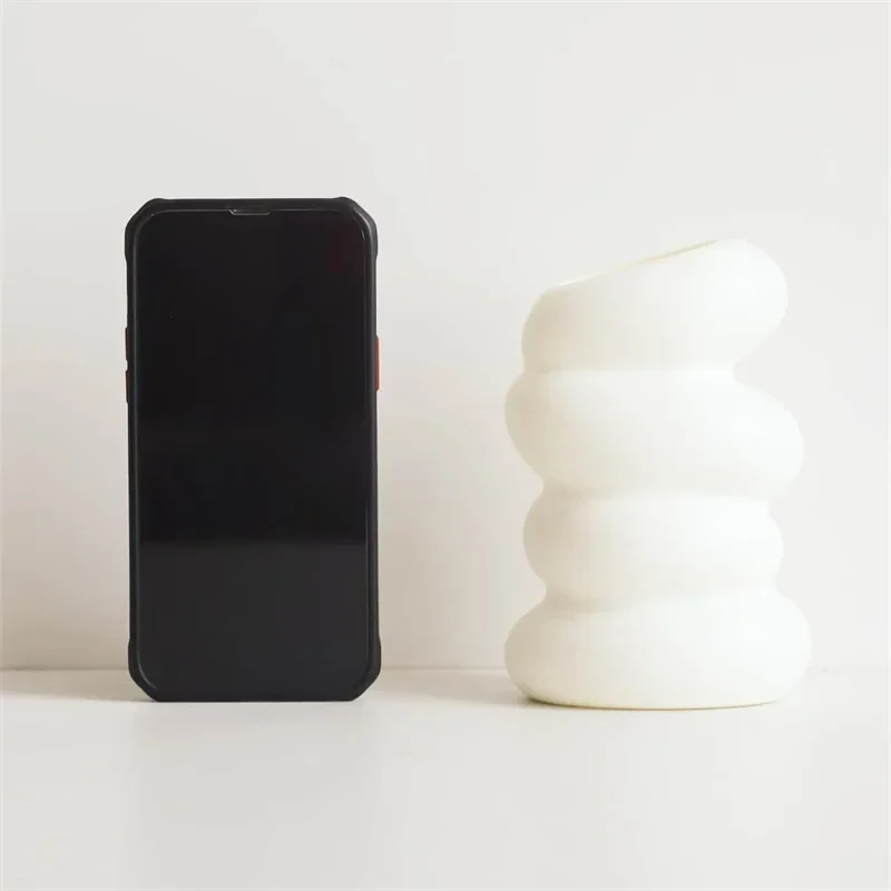 1PC Plastic Spiral White Vase Nordic Creative Flower