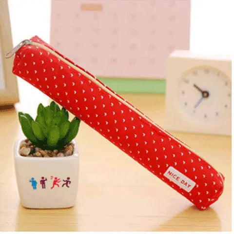 Candy Striped Polka Dot Pencil Case Small