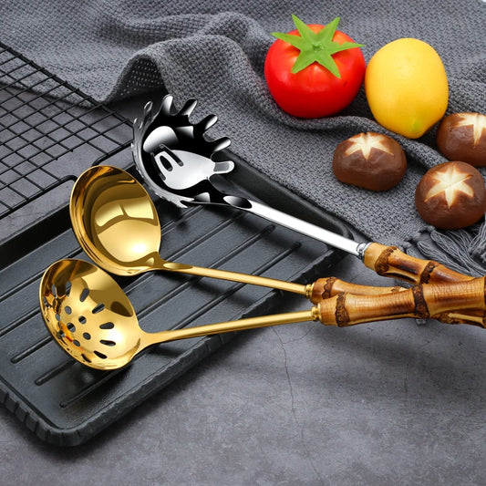 Stainless Steel Colander Metal Noodle Spoon