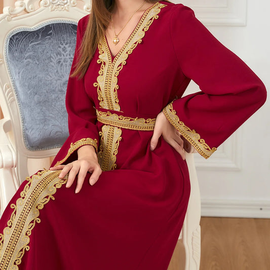 Muslim Loose Abaya Long-Sleeved Dress