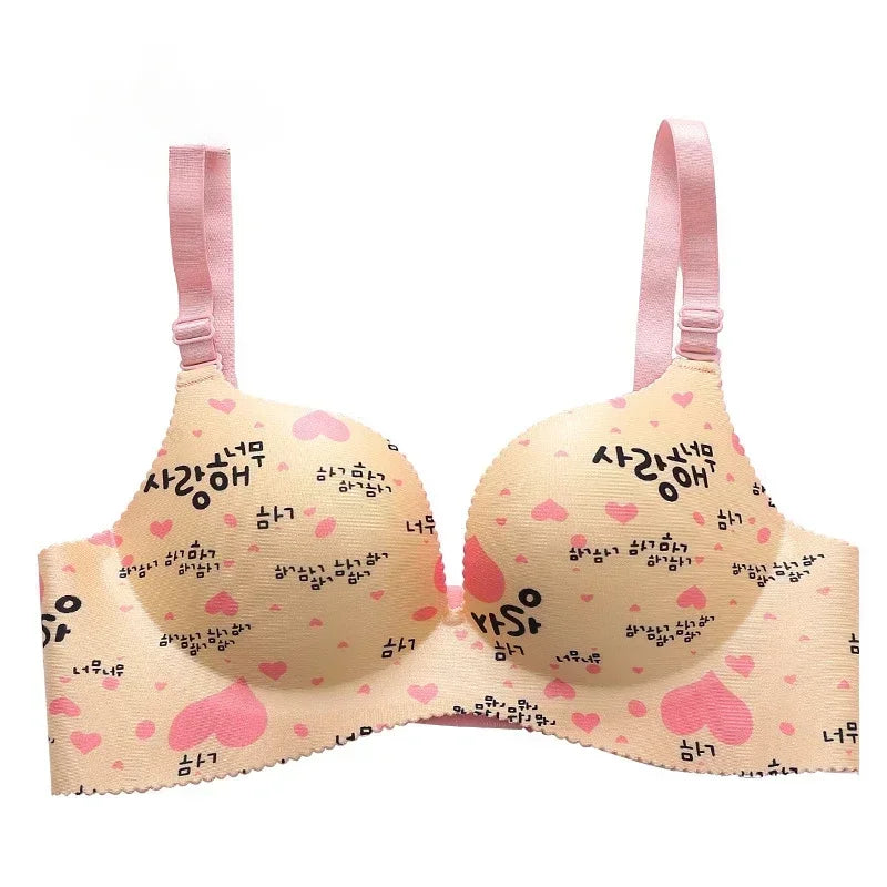 Flower Print Seamless Sexy Lingerie Floral Bras