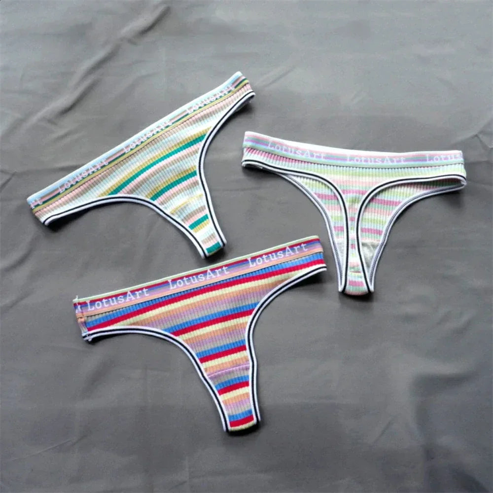 3 Pcs Brazilian Stripe Underwear G-string