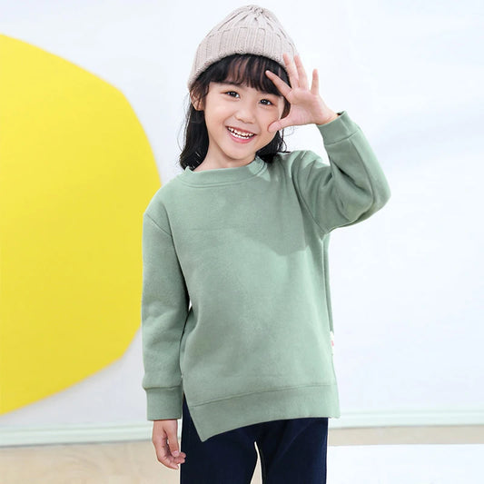 Winter Spring Pullovers Korean Baby Thicken Fleece 6M-7T Hoodies