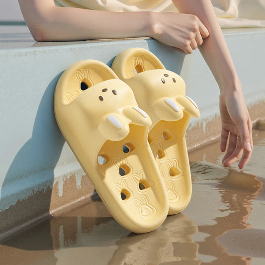 Cartoon Bathroom Cute Leaky Thick Bottom Slippers