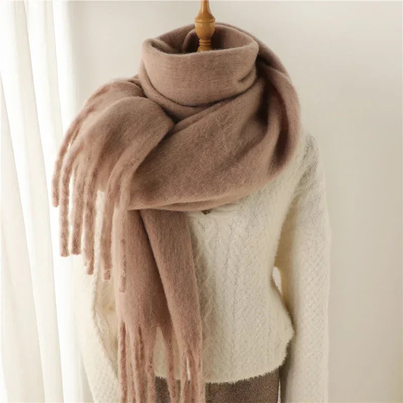 Cashmere Warm Solid Pashmina Blanket Wraps