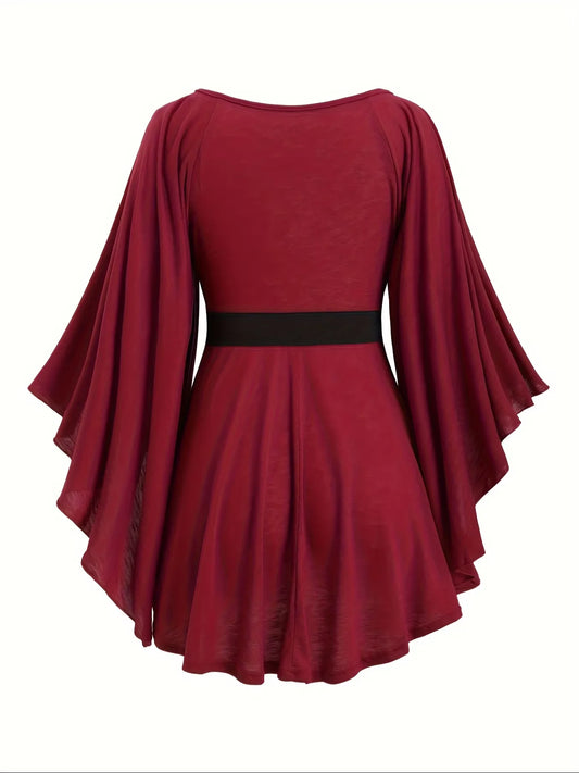 Oversized with an Irregular Hem Heart-Shaped T-shirt