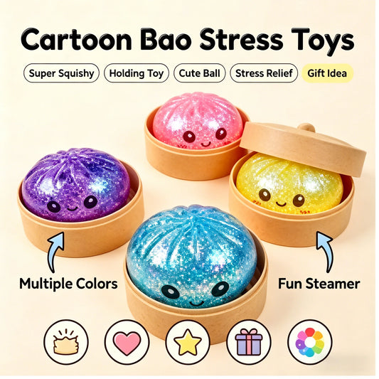 Steamed Bun Squeeze Simulation Bao Stress Relief Fidget Toy