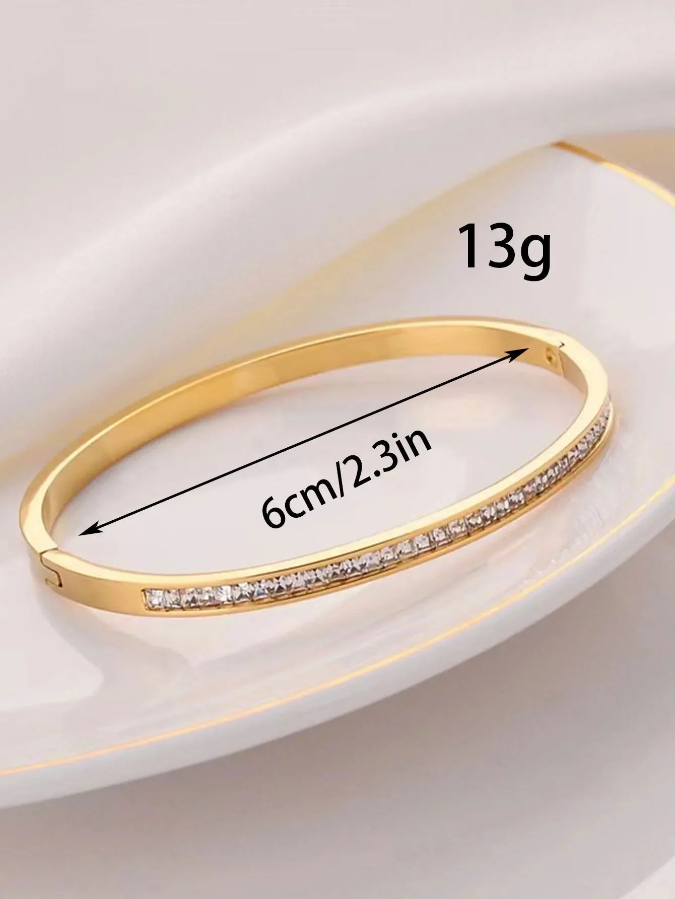 Artificial Zircon Stainless Steel Bracelet