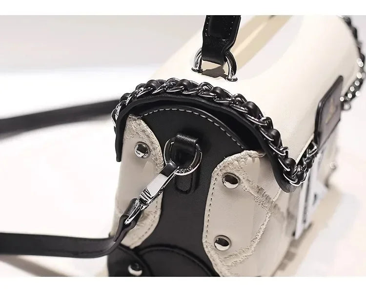 Square Leather Crossbody Bag