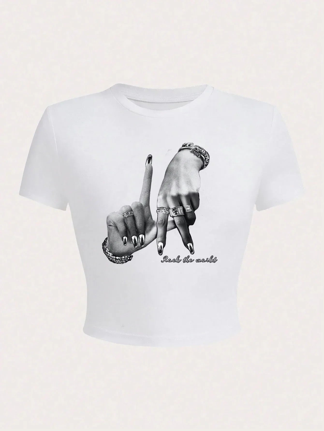 Casual Hip Hop Print Short Sleeve T-shirt