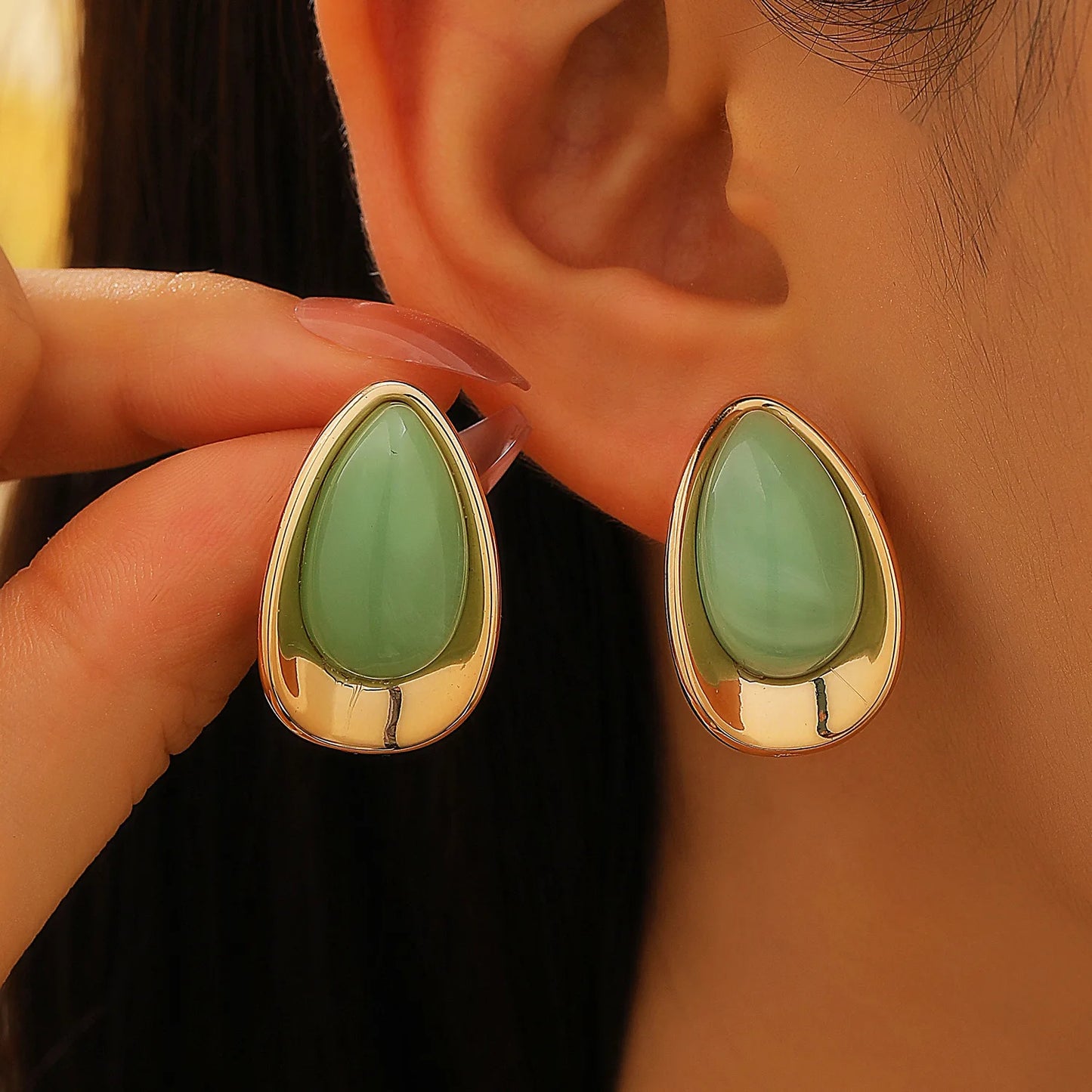 Dripping Oil Stud Earrings