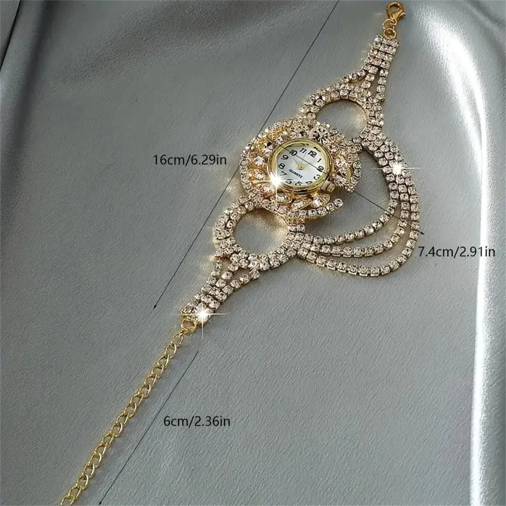 Reloj de cuarzo redondo con correa de aleación