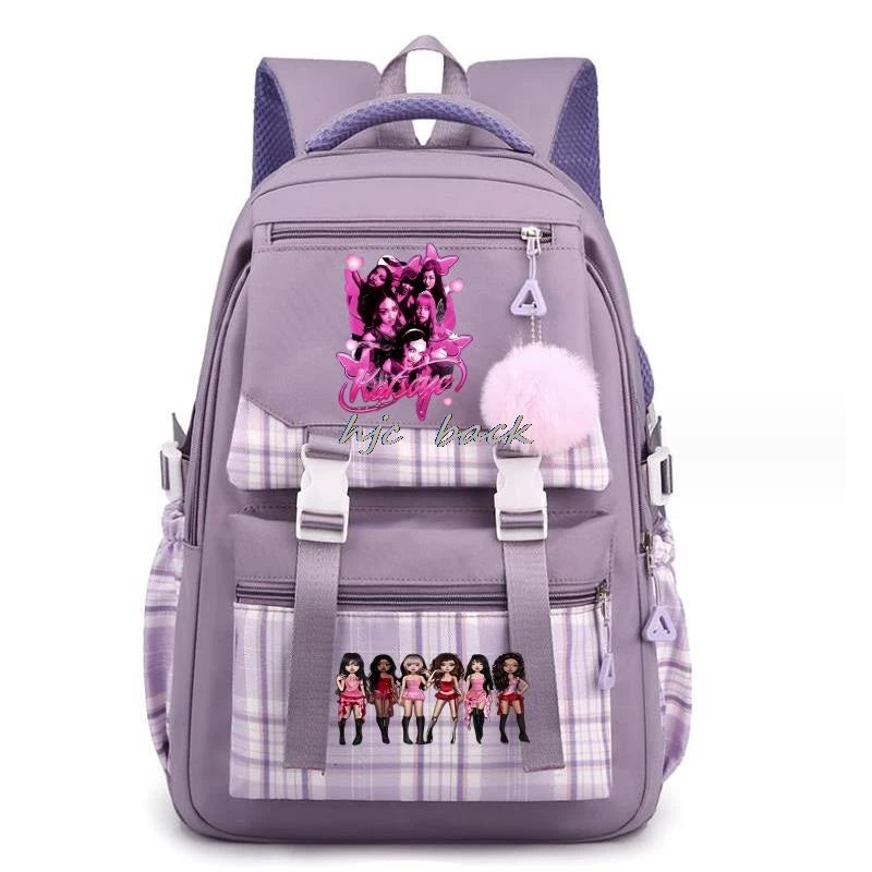Katseye Funny Print Mochila Book Bags