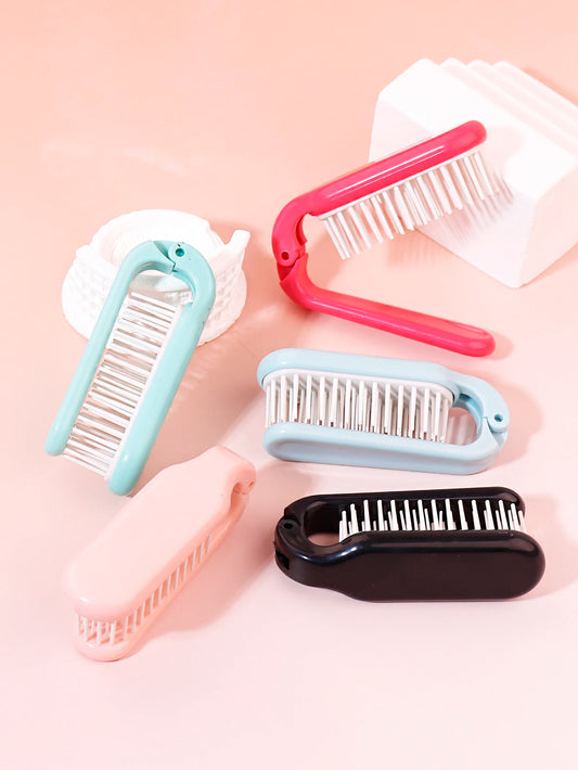 Foldable portable hair comb head hair wigs
