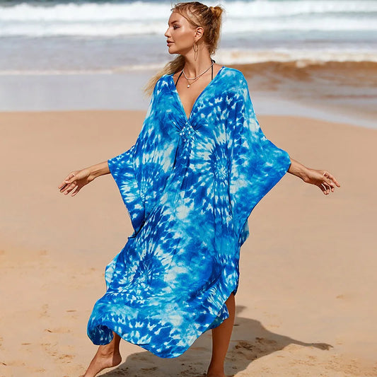 Kaftan Swimsuit Cover Up Oversized Long Beach Dress