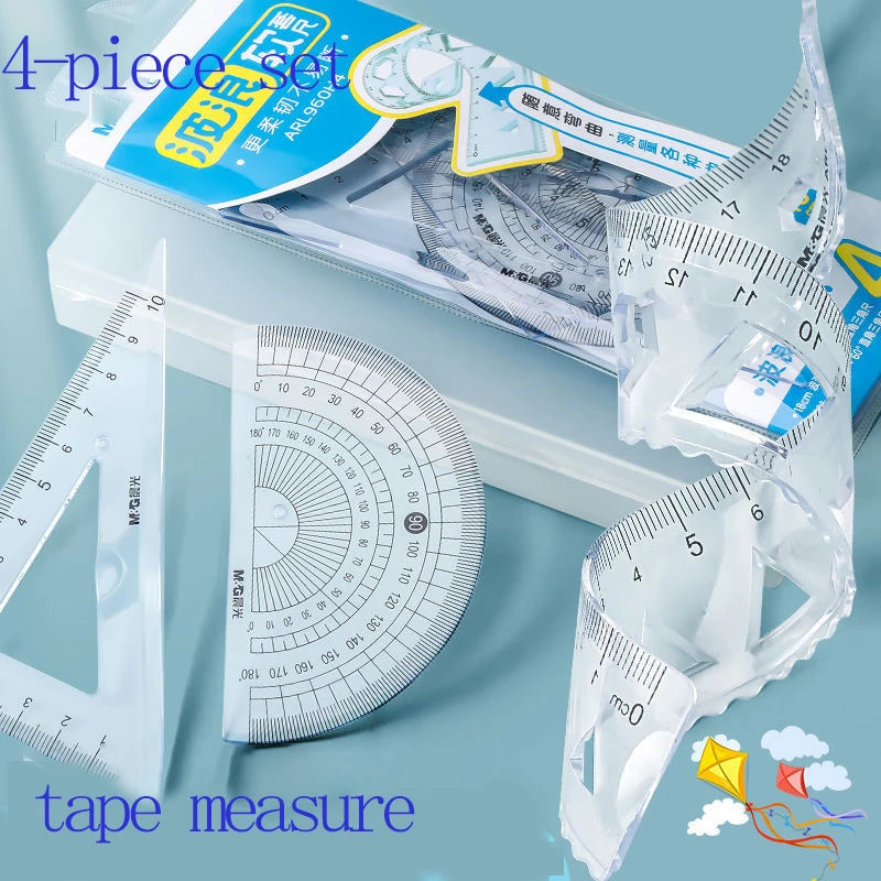M&G 15/20/30 cm Transparent Soft Ruler for Primary School