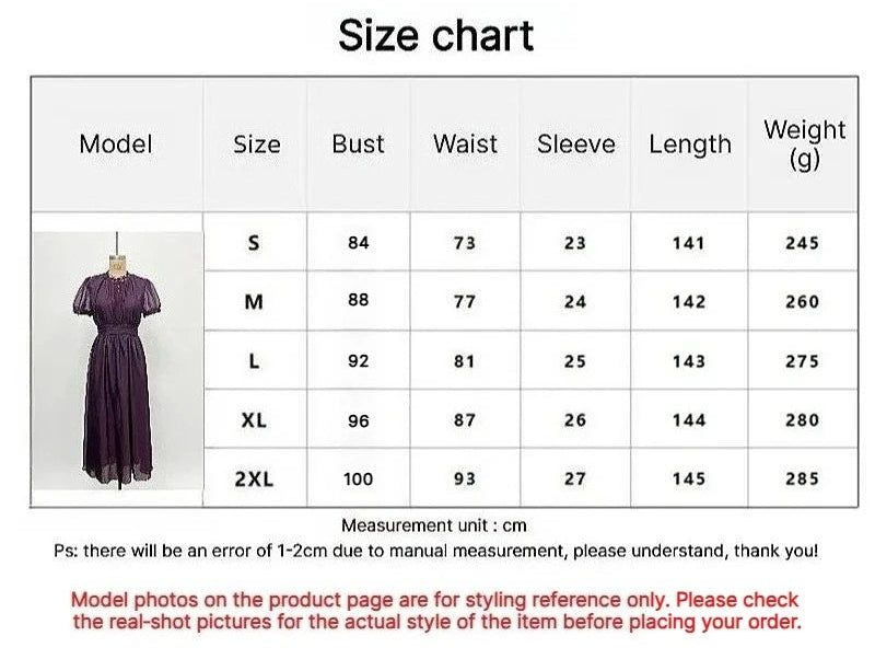 Elegant Chiffon Lace Trim Midi Stand Collar Neck Puff Sleeve Cinched Casual Dresses