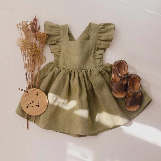 Summer Toddler Girl 100% Cotton Ruffles Baby Dress