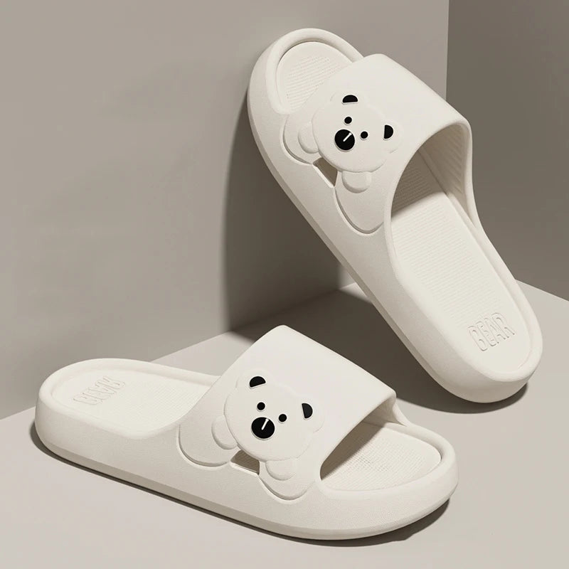 DANA Indoor Soft Sole Cartoon Bear Slippers